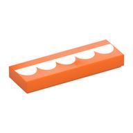 Visuel indicatif Rebrickable de Tuile 1 x 3 avec demi-cercles blancs / motif imprimé de dents (Tile 1 x 3 with White Half Circles / Teeth Print)
