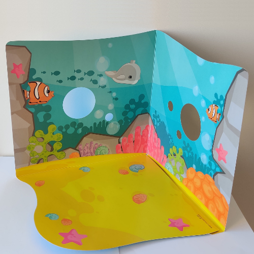 Visuel indicatif Rebrickable de Toile de fond, paysage océan Duplo, pour coffret 10972-1 (Backdrop, Duplo Ocean Scenery, for Set 10972-1)