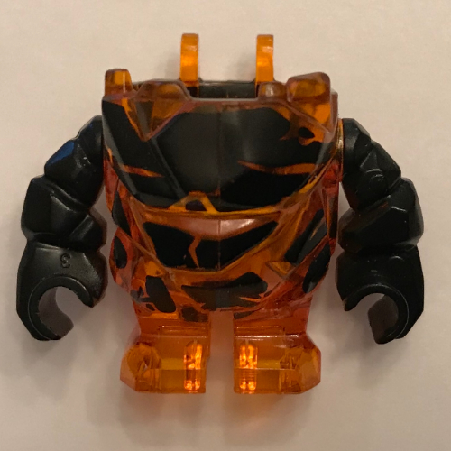 Visuel indicatif Rebrickable de Monstre de roche de corps - torse/jambes avec l'assemblage noir de bras (Body Rock Monster - Torso/Legs with Black Arms Assembly)