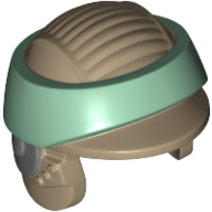 Casque rebelle commando avec motif imprimé bande de sable vert (Helmet Rebel Commando with Sand Green Band Print)