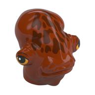 Tête de minifigurine spéciale, mon calmar avec des taches brun foncé, motif : yeux orange (Minifig Head Special, Mon Calamari with Dark Brown Spots, Orange Eyes Print)