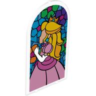 Visuel indicatif Rebrickable de Verre pour cadre 1 x 6 x 7 avec fenêtre teintée de verre, motif imprimé princesse pêche (Glass for Frame 1 x 6 x 7 with Glass-Stained Window, Princess Peach Print)