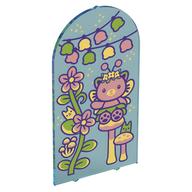 Visuel indicatif Rebrickable de Verre pour cadre 1 x 6 x 7 avec arc avec fée chat et motif imprimé fleurs (Glass for Frame 1 x 6 x 7 with Bow with Fairy Cat and Flowers Print)