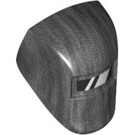 Masque de soudage accessoire de coiffure avec visière, motif imprimé réfléchissant blanc (Headwear Accessory Welding Mask with Visor, White Reflection Print)