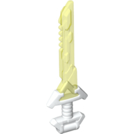 Visuel indicatif Rebrickable de Épée d'arme avec la poignée grand angulaire et la lame angulaire transparent-néon motif vert (Weapon Sword with Angular Wide Hilt and Angular Blade Trans-Neon Green Pattern)