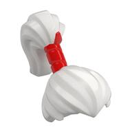 Cheveux queue de cheval haut avec motif de bande rouge (Hair Ponytail High with Red Band Pattern)