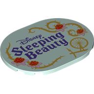 Visuel indicatif Rebrickable de Tuile ronde 6 x 8 avec motif imprimé violet foncé 'DISNEY Sleeping Beauty' (Tile Round 6 x 8 with Dark Purple 'DISNEY Sleeping Beauty' Print)