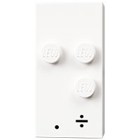 Visuel indicatif Rebrickable de Braille brique 2 x 4 avec 3 tenons ⠲ et '. ÷'' motif imprimé (Braille Brick 2 x 4 with 3 Studs ⠲ and '. ÷' Print)