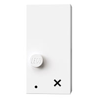 Visuel indicatif Rebrickable de Braille brique 2 x 4 avec 1 motif imprimé tenons ⠄et '. x ' (Braille Brick 2 x 4 with 1 Studs ⠄and '. x ' Print)