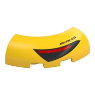 Visuel indicatif Rebrickable de Brique coin rond 3 x 3 x 1 sans tenons avec feu arrière rouge et noir motif imprimé (Brick Round Corner 3 x 3 x 1 No Studs with Red and Black Tail Light Print)