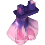Visuel indicatif Rebrickable de Queue, sirène avec extrémité marbrée rose transparent-sombre (Tail, Mermaid with Trans-Dark Pink Marbled End)