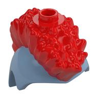 Visuel indicatif Rebrickable de Cheveux Mohawk Rouge, avec un tenon sur le dessus (Hair Mohawk Red, with One Stud on Top)