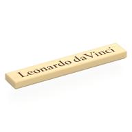 Visuel indicatif Rebrickable de Tuile 1 x 6 avec motif imprimé 'Leonardo da Vinci' (Tile 1 x 6 with 'Leonardo da Vinci' Print)