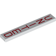 Visuel indicatif Rebrickable de Tuile 1 x 6 avec motif imprimé "UNITED" (Tile 1 x 6 with "UNITED" Print)