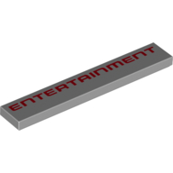 Visuel indicatif Rebrickable de Tuile 1 x 6 avec motif imprimé 'ENTERTAINMENT' (Tile 1 x 6 with 'ENTERTAINMENT' Print)