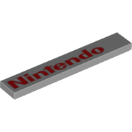 Visuel indicatif Rebrickable de Tuile 1 x 6 avec motif imprimé 'Nintendo' (Tile 1 x 6 with 'Nintendo' Print)