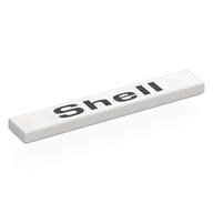 Visuel indicatif Rebrickable de Tuile 1 x 6 avec motif imprimé noir 'SHELL' (Tile 1 x 6 with Black 'SHELL' Print)