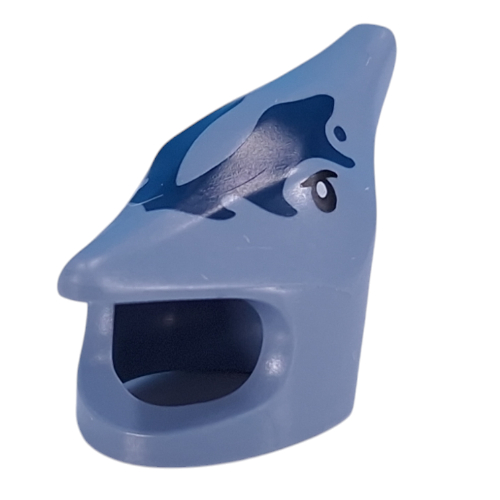 Costume / Masque, Ptérodactyle avec Marquages Bleu Foncé, Yeux Noirs (Costume / Mask, Pterodactyl with Dark Blue Markings, Black Eyes Print)