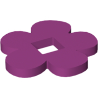 Visuel indicatif Rebrickable de Fleur, feutre 4 x 4 avec trou carré (Flower, Felt 4 x 4 with Square Hole)