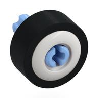 Visuel indicatif Rebrickable de Roue 11 x 8 avec centre rainure, Un côté lisse avec pneu, axe d'axe (Wheel 11 x 8 with Center Groove, One Smooth Side with Tyre, Axle Pin Assembly)