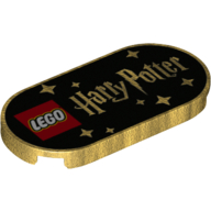 Visuel indicatif Rebrickable de Tuile ronde 2 x 4 avec fond noir, logo LEGO, 'Harry Potter', motif imprimé étoiles (Tile Round 2 x 4 with Black Background, LEGO Logo, 'Harry Potter', Stars Print)
