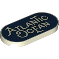 Visuel indicatif Rebrickable de Tuile ronde 2 x 4 avec 'Atlantic Ocean' sur fond bleu foncé motif imprimé (Tile Round 2 x 4 with 'Atlantic Ocean' on Dark Blue Background Print)