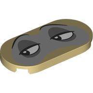 Visuel indicatif Rebrickable de Tuile ronde 2 x 4 avec Visage Gris Foncé, Gris Foncé Yeux imprimés (Tile Round 2 x 4 with Light Bluish Grey Face, Dark Bluish Grey Eyes Print)