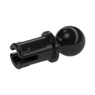 Connecteur Technic avec arêtes de frottement dans le sens de la longueur et boule de remorquage - trou de connecteur rond (Technic Pin with Friction Ridges Lengthwise and Towball - Round Pin Hole)