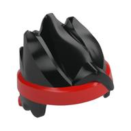 Visuel indicatif Rebrickable de Cheveux courts, balancés vers le haut avec motif bandeau rouge (Hair Short, Swept Up with Red Headband Pattern)