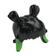 Cheveux longs avec 2 petits pains et des stries vertes (Hair Long with 2 Buns and Green Streaks)