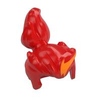 Queue de cheval droite avec motif imprimé orange street (Hair Upright Ponytail with Orange Streak Print)