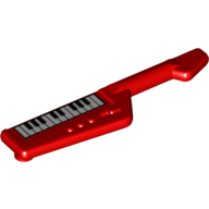 Visuel indicatif Rebrickable de Clavier d'instrument de musique avec touches de piano, noir (Musical Instrument Keytar with Piano Keys, Black Near Edge Print)