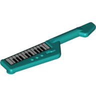 Visuel indicatif Rebrickable de Clavier d'instrument de musique avec touches de piano, noir (Musical Instrument Keytar with Piano Keys, Black In Middle Print)