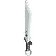 Visuel indicatif Rebrickable de Épée d'arme avec manche noir, marquages (Weapon Sword with Black Handle, Markings)