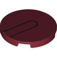 Visuel indicatif Rebrickable de Tuile ronde 3 x 3 avec motif imprimé lignes noires (Tile Round 3 x 3 with Black Lines Print)