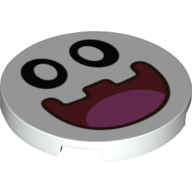 Tuile ronde 3 x 3 avec motif imprimé Peepa Face (Tile Round 3 x 3 with Peepa Face Print)