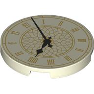 Visuel indicatif Rebrickable de Tuile ronde 3 x 3 avec motif imprimé horloge (Tile Round 3 x 3 with Clock Print)