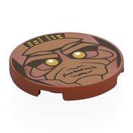 Visuel indicatif Rebrickable de Tuile ronde 3 x 3 avec le motif imprimé visage sorcier (Tile Round 3 x 3 with The Wizard Face Print)