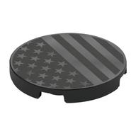 Visuel indicatif Rebrickable de Tuile ronde 3 x 3 avec motif imprimé étoiles et rayures gris bleu foncé (Tile Round 3 x 3 with Dark Bluish Grey Stripes and Stars Print)