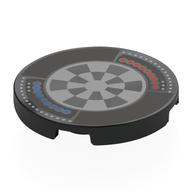 Visuel indicatif Rebrickable de Tuile ronde 3 x 3 avec Tableau Dejarik Argent, Motif imprimé Boutons Rouges/Bleu (Tile Round 3 x 3 with Silver Dejarik Table, Red/Blue Buttons Print)