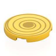 Visuel indicatif Rebrickable de Tuile ronde 3 x 3 avec motif imprimé tourbillon d'or (Tile Round 3 x 3 with Gold Swirl Print)
