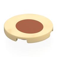 Visuel indicatif Rebrickable de Tuile ronde 3 x 3 avec motif imprimé point brun rougeâtre (Tile Round 3 x 3 with Reddish Brown Dot Print)