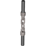 Visuel indicatif Rebrickable de Nunchucks d'arme avec le modèle argenté de chaîne (Weapon Nunchucks with Silver Chain Pattern)