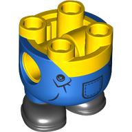 Minion corps, bleu salopette imprimé (Minion Body, Blue Overalls Print)