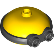 Visuel indicatif Rebrickable de Tête de minifigurine spéciale, minion, grand, avec motif de lunettes à 2 yeux noirs (Minifig Head Special, Minion, Large, with Black 2-Eyed Goggles Pattern)