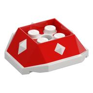 Brique Coincé, incliné 4 x 4 avec des pointes de diamant avec motif blanc dessous (Brick Wedged, Sloped 4 x 4 with Diamond Spikes with White Underside Pattern)