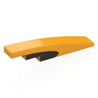 Visuel indicatif Rebrickable de Brique courbée 1 x 6 avec motif imprimé noir ovale sur le côté (Brick Curved 1 x 6 with Black Oval on Side Print)