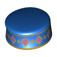 Kufi avec or / lavande moyen Décorations (Kufi with Gold/Medium Lavender Decorations)