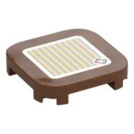 Visuel indicatif Rebrickable de Tuile coins ronds 4 x 4 x 2/3 avec wiggler et code à barres motif imprimé (autocollant) (Tile Round Corners 4 x 4 x 2/3 with Wiggler and Barcode Print (Sticker))