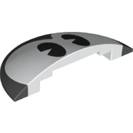 Visuel indicatif Rebrickable de Plat rond 5 x 10 x 1 2 / 3 demi-cercle courbé avec motif imprimé visage de souris mickey (Dish Round 5 x 10 x 1 2 / 3 Half Circle Curved with Mickey Mouse Face Print)